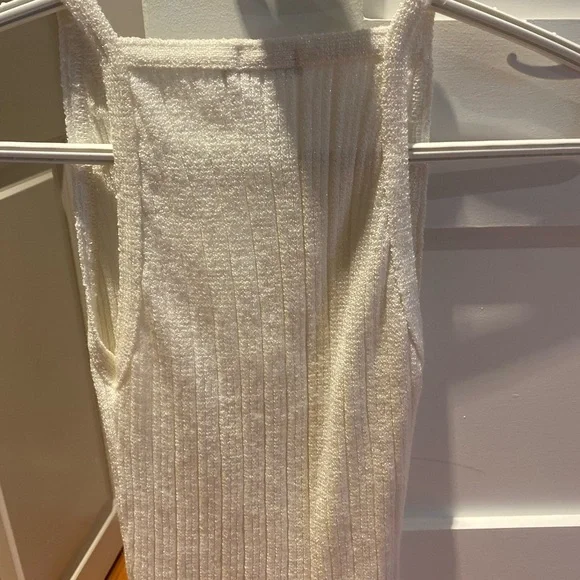 Sparkly Ivory Ribbed Knit Top - Picture 3 of 3